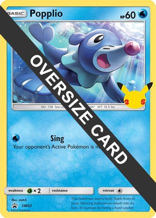 Popplio (SM03) (Jumbo Card) [First Partner Pack] - Trinity Hobby