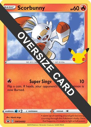 Scorbunny (SWSH002) (Jumbo Card) [First Partner Pack] - Trinity Hobby