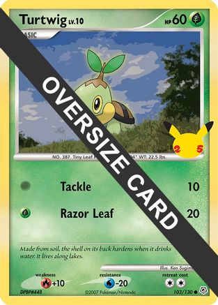 Turtwig (103/130) (Jumbo Card) [First Partner Pack] - Trinity Hobby