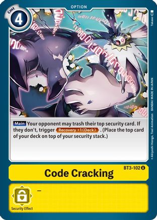 Code Cracking [BT3-102] [Release Special Booster Ver.1.5] - Trinity Hobby