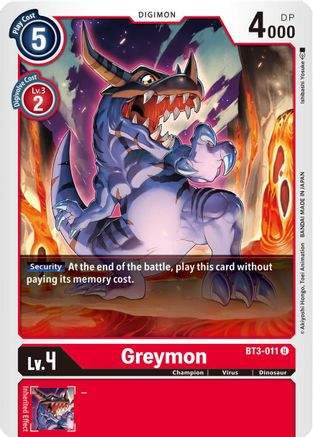 Greymon [BT3-011] [Sortie du Booster Spécial Ver.1.5] 