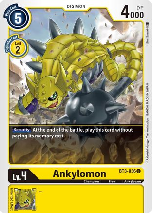 Ankylomon [BT3-036] [Release Special Booster Ver.1.5] - Trinity Hobby