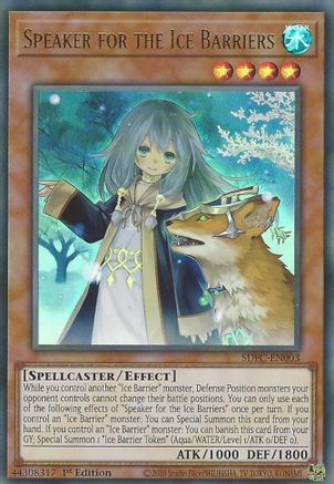 Speaker for the Ice Barriers [SDFC-EN003] Ultra Rare - Trinity Hobby