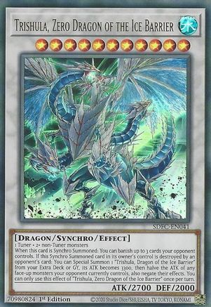 Trishula, Zero Dragon of the Ice Barrier [SDFC-EN041] Ultra Rare - Trinity Hobby