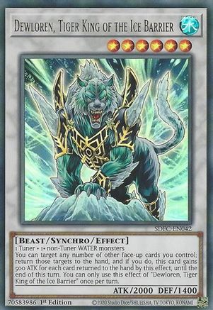 Dewloren, Tiger King of the Ice Barrier [SDFC-EN042] Ultra Rare - Trinity Hobby