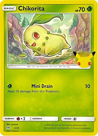 Chikorita (2/25) [McDonald's 25th Anniversary] - Trinity Hobby