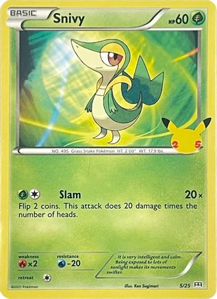 Snivy (5/25) [McDonald's 25th Anniversary] - Trinity Hobby