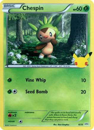 Chespin (6/25) [McDonald's 25th Anniversary] - Trinity Hobby