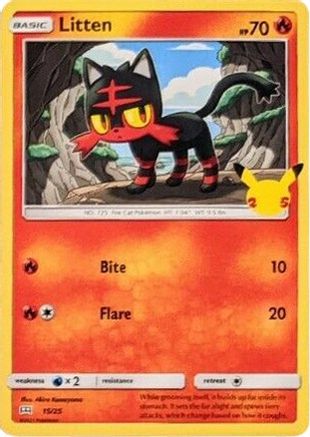 Litten (15/25) [McDonald's 25th Anniversary] - Trinity Hobby