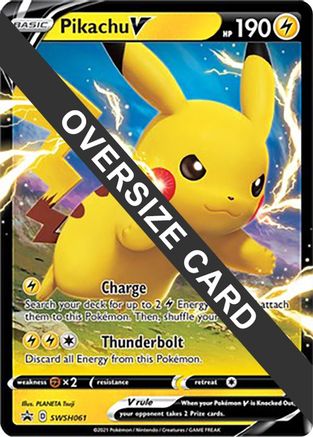 Pikachu V (SWSH061) (Jumbo Card) [Sword & Shield: Black Star Promos] - Trinity Hobby