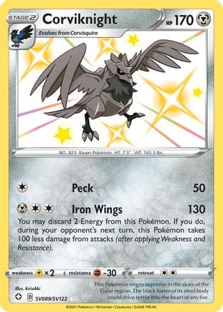 Corviknight (SV089/SV122) [Sword & Shield: Shining Fates] - Trinity Hobby