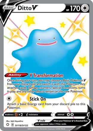 Ditto V (SV118/SV122) [Sword & Shield: Shining Fates] - Trinity Hobby