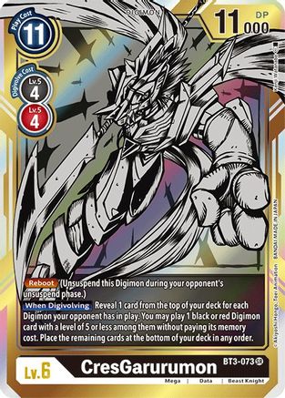 CresGarurumon [BT3-073] (Alternate Art) [Release Special Booster Ver.1.5] - Trinity Hobby