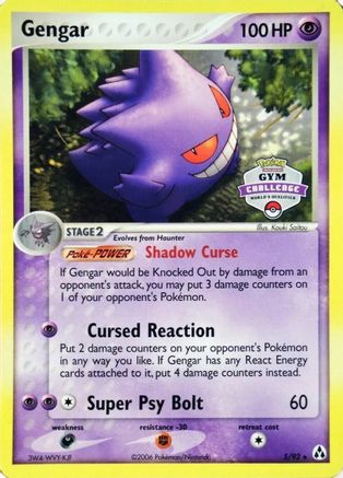 Gengar (5/92) (Gym Challenge) [EX: Legend Maker] - Trinity Hobby