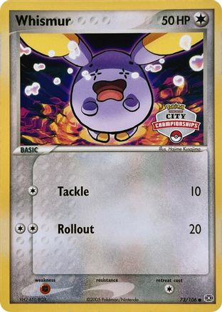 Whismur (73/106) (City Championship) [EX: Emerald] - Trinity Hobby