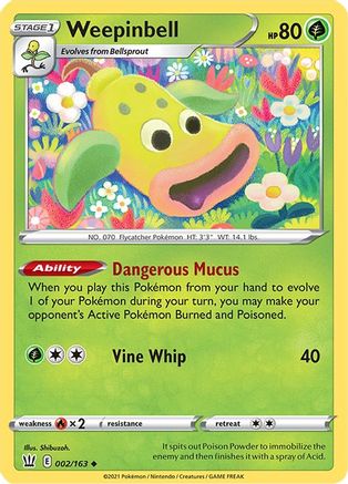 Weepinbell (002/163) [Sword & Shield: Battle Styles] - Trinity Hobby
