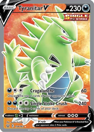 Tyranitar V (154/163) [Sword & Shield: Battle Styles] - Trinity Hobby