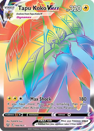 Tapu Koko VMAX (166/163) [Sword & Shield: Battle Styles] - Trinity Hobby