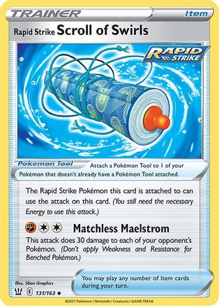 Rapid Strike Scroll of Swirls (131/163) [Sword & Shield: Battle Styles] - Trinity Hobby