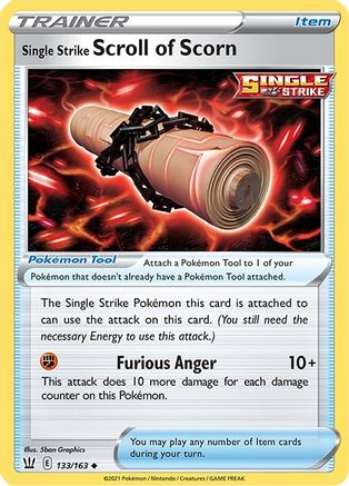 Single Strike Scroll of Scorn (133/163) [Sword & Shield: Battle Styles] - Trinity Hobby