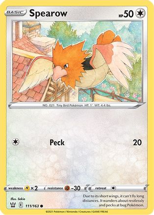 Spearow (111/163) [Sword & Shield: Battle Styles] - Trinity Hobby