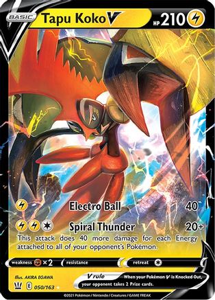 Tapu Koko V (050/163) [Sword & Shield: Battle Styles] - Trinity Hobby