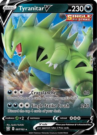 Tyranitar V (097/163) [Sword & Shield: Battle Styles] - Trinity Hobby