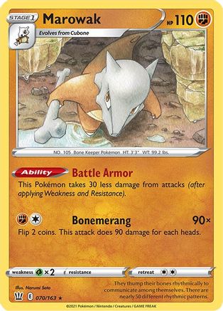 Marowak (070/163) [Sword & Shield: Battle Styles] - Trinity Hobby
