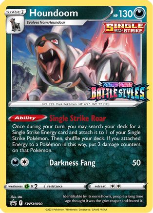 Houndoom (SWSH090) (Prerelease Promo) [Sword & Shield: Black Star Promos] - Trinity Hobby