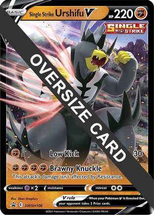 Single Strike Urshifu V (SWSH106) (Jumbo Card) [Sword & Shield: Black Star Promos] - Trinity Hobby