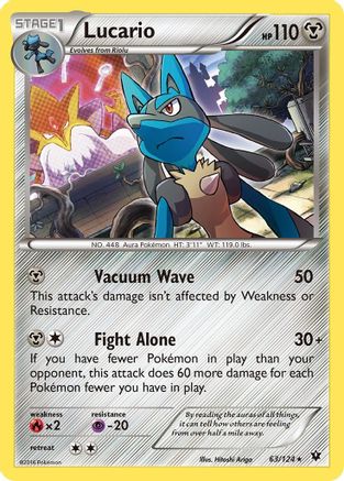 Lucario (Cosmos Holo) - (063/124) Holofoil [Miscellaneous Cards & Products]