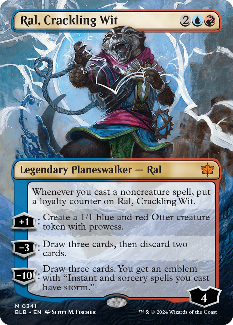 Ral, Crackling Wit (Borderless) [Bloomburrow] - Trinity Hobby
