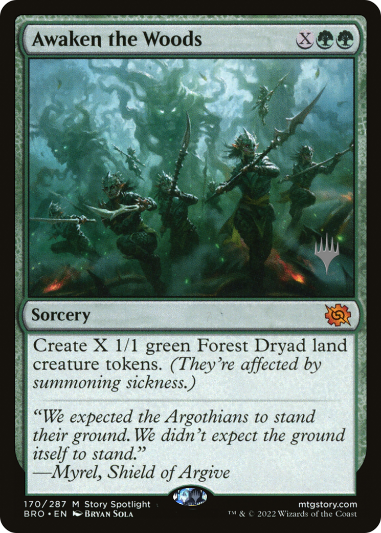 Awaken the Woods (Promo Pack) [The Brothers' War Promos] - Trinity Hobby