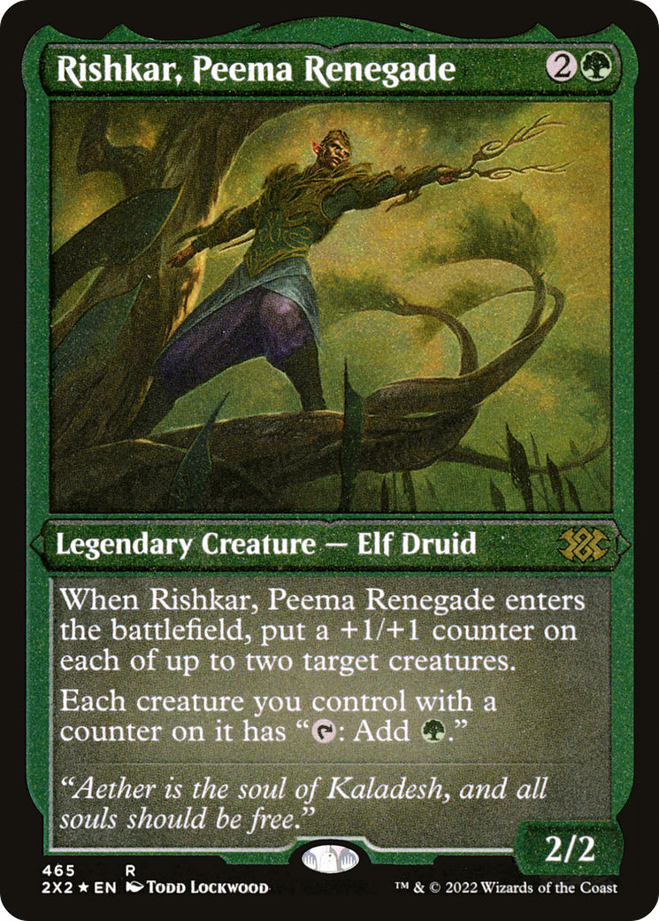 Rishkar, Peema Renegade (Foil Etched)  [Foil]  (2X2-465) - [Double Masters 2022] - Trinity Hobby