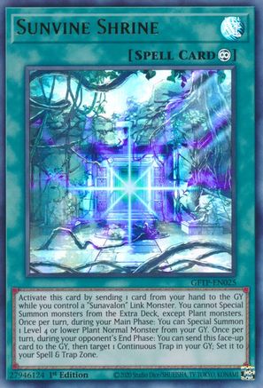 Sunvine Shrine [GFTP-EN025] Ultra Rare - Trinity Hobby