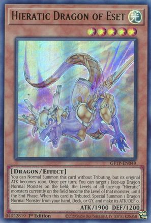Hieratic Dragon of Eset [GFTP-EN049] Ultra Rare - Trinity Hobby