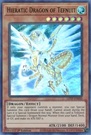 Hieratic Dragon of Tefnuit [GFTP-EN050] Ultra Rare - Trinity Hobby