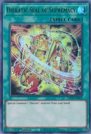Hieratic Seal of Supremacy [GFTP-EN055] Ultra Rare - Trinity Hobby