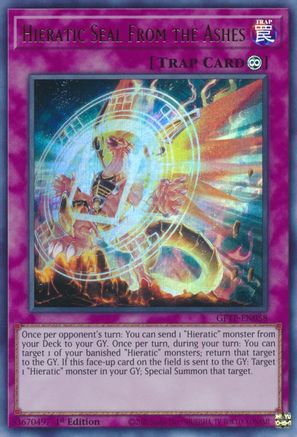 Hieratic Seal from the Ashes [GFTP-EN058] Ultra Rare - Trinity Hobby