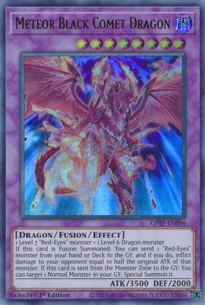 Meteor Black Comet Dragon [GFTP-EN096] Ultra Rare - Trinity Hobby