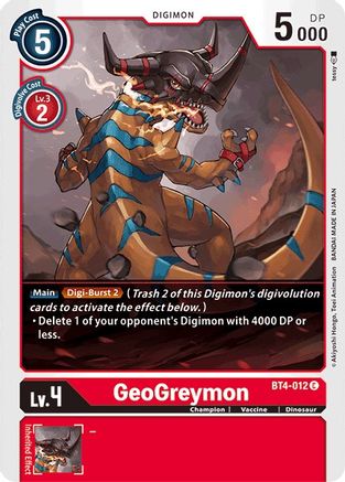GeoGreymon [BT4-012] [Great Legend] - Trinity Hobby
