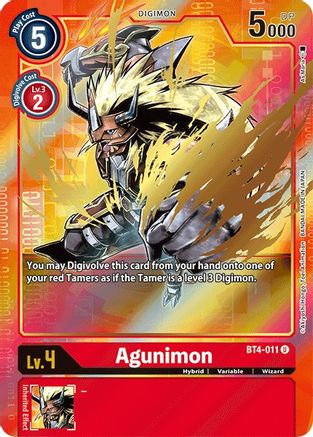 Agunimon [BT4-011] (Alternate Art) [Great Legend] - Trinity Hobby