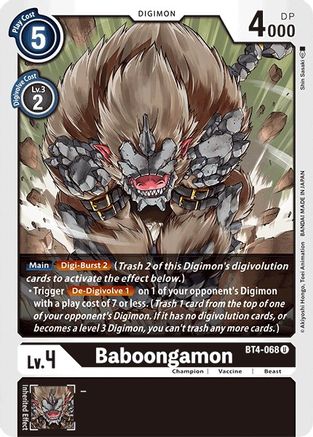 Baboongamon [BT4-068] [Great Legend] - Trinity Hobby