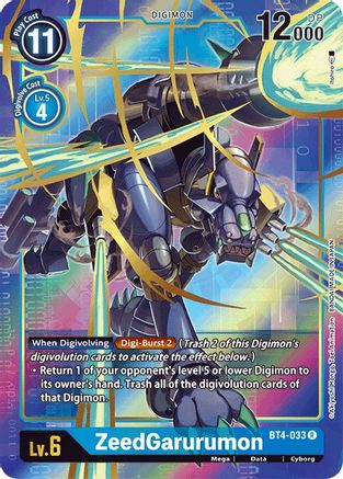 ZeedGarurumon [BT4-033] (Alternate Art) [Great Legend] - Trinity Hobby