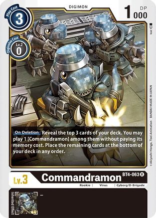 Commandramon [BT4-063] [Great Legend] - Trinity Hobby