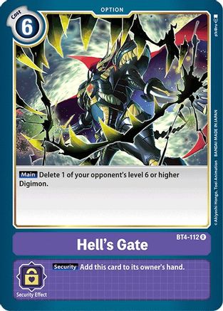 Hell's Gate [BT4-112] [Great Legend] - Trinity Hobby