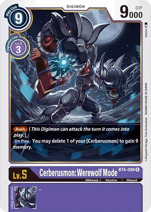 Cerberusmon: Werewolf Mode [BT4-086] [Great Legend] - Trinity Hobby