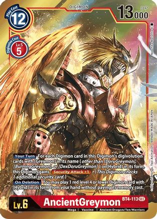 AncientGreymon [BT4-113] (Alternate Art) [Great Legend] - Trinity Hobby