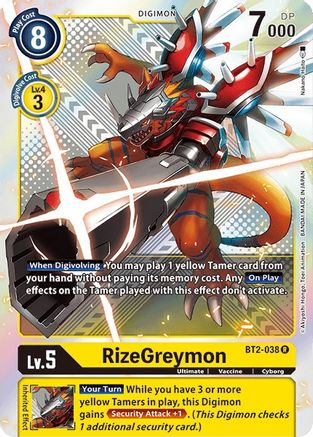 RizeGreymon [BT2-038] (Premium Pack) [Release Special Booster Ver.1.5] - Trinity Hobby