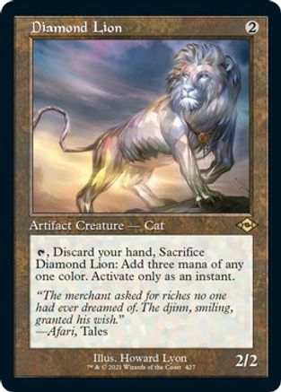 Diamond Lion (Retro Frame) (Foil Etched)  [Foil]  (MH2-427) - [Modern Horizons 2] - Trinity Hobby